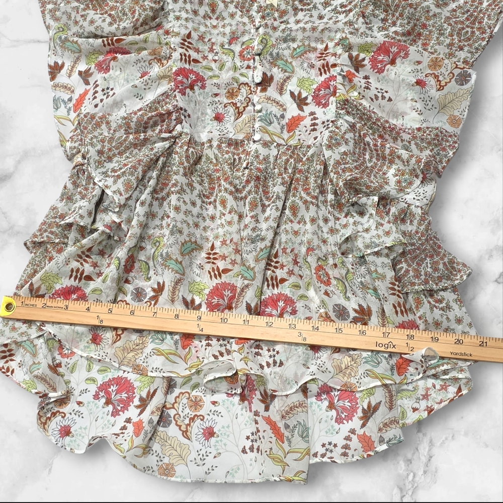 Matilda Jane Colorful Floral Blouse Top Shirt Size Small (S) B87 - Picture 6 of 9